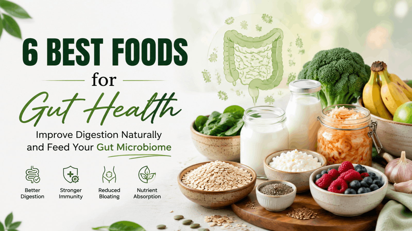 6 Best Foods for Gut Health Improve Digestion Naturally and Feed Your Gut Microbiome